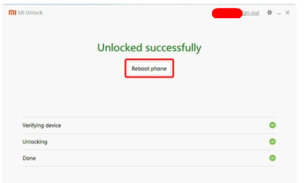 Unlocked Bootloader Successfully