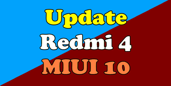 Cara Update Redmi 4
